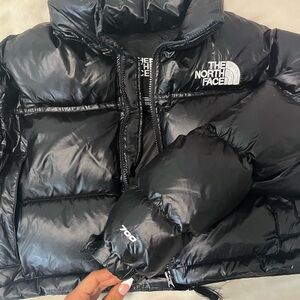 NORTH FACE cropped puffer jacket